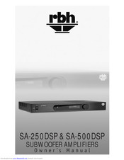 RBH Sound SA-500DSP Owner's Manual