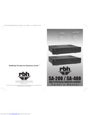 RBH Sound SA-400 Owner's Manual