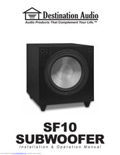 Destination Audio SF10 Installation And Operation Manual