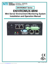 NTI ENVIROMUX-MINI Installation And Operation Manual