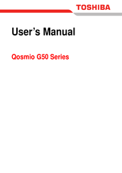 Toshiba Qosmio G50 Series User Manual