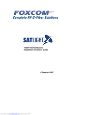 Foxcom Sat-Light 7226HR Installation And User Manual