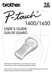 Brother P-Touch PT-1600 User Manual