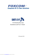 Foxcom Sat Light 7310R Installation And User Manual