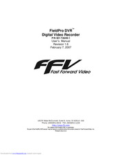 Fast Forward Video FieldPro DVR User Manual