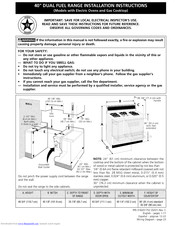 Kenmore 79074503990 Installation Instructions Manual