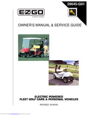 Ezgo FLEET GOLF CAR Owner's Manual & Service Manual