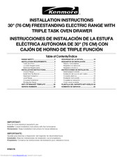 Kenmore 66595274501 Installation Instructions Manual