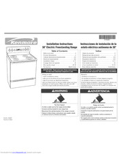 Kenmore 66595179301 Installation Instructions Manual