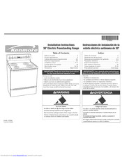 Kenmore 66592162300 Installation Instructions Manual