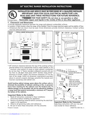 Kenmore 79097633300 Installation Instructions Manual