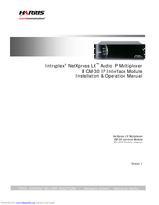 Harris Intraplex NetXpress LX CM-30 Installation & Operation Manual