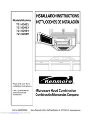 Kenmore 721.62642 Installation Instructions Manual
