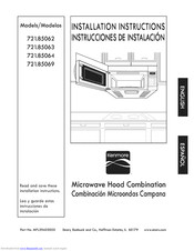 Kenmore 721.85064 Installation Instructions Manual