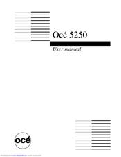 Oce 5250 User Manual
