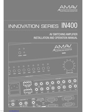 AUSTRALIAN MONITOR Innovation IN400 Installation And Operation Manual