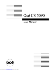Oce CS 5090 User Manual