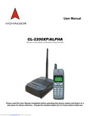 Voyager CL-2200XP ALPHA User Manual