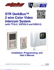 Alpha Communications STR QwikBus VSP333-3 Installation, Programming, And  User's Manual