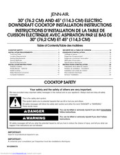 Jenn-Air JED8130ADB17 Installation Instructions Manual