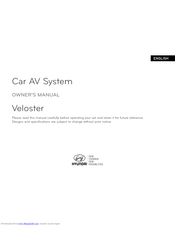 Hyundai Veloster AV System Owner's Manual