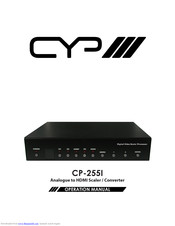 CYP CP-255I Operation Manual