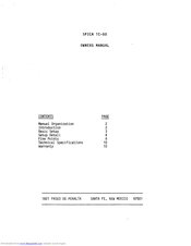 Spica TC-50 Owner's Manual