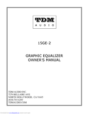 TDM-Audio 15GE-2 Owner's Manual