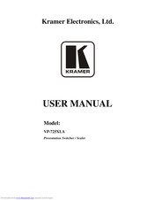 Kramer VP-725XLA User Manual