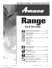 Amana AGS1740BDQ Use & Care Manual