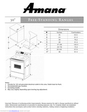 Amana AGR5735QDQ Installation Manual