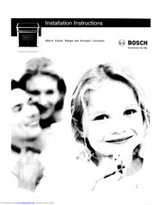 Bosch HEI7152U-01 Installation Instructions Manual