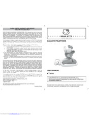 Spectra Hello Kitty KT2010 User Manual