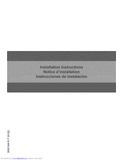 Bosch SGE63E15UC/01 Installation Instructions Manual