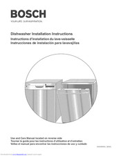 Bosch SHE Series Installation Instructions Manual