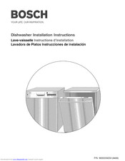 Bosch SHX99A15UC-19 Installation Instructions Manual