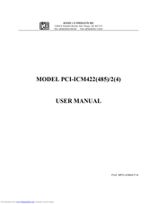 Acces PCI-ICM422/2 User Manual
