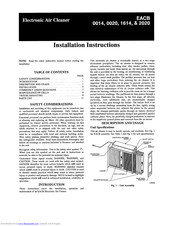 Carrier EACB0020 Installation Instructions Manual