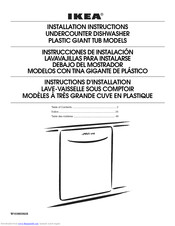 Ikea IUD8100YS2 Installation Instructions Manual