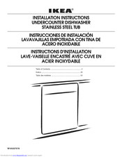 Ikea IUD8500BX0 Installation Instructions Manual