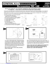 Generalaire Streamline SL-16 Installation Instructions Manual