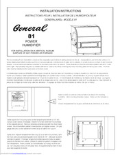 Generalaire GENERAL 81 Installation Instructions