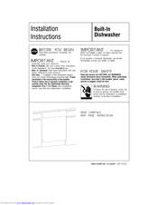 GE GHDA690P03WW Installation Instructions Manual