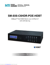 NTI SM-8X8-C6HDR-POE-HDBT Operation Manual