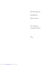 GE Monogram ZGG24L Installation Instructions Manual