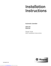 GE monogram ZDIS150 Installation Instructions Manual