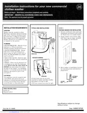 GE WCCD2050D1WC Warranty Installation Instructions Manual