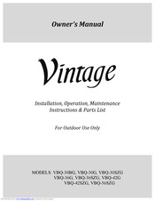 Vintage VBQ-42G Owner's Manual