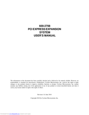 CyClone 600-2708-3-SH User Manual