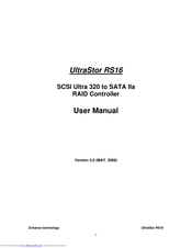 ENHANCE TECHNOLOGY UltraStor RS16 User Manual